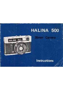 Halina 500 manual. Camera Instructions.